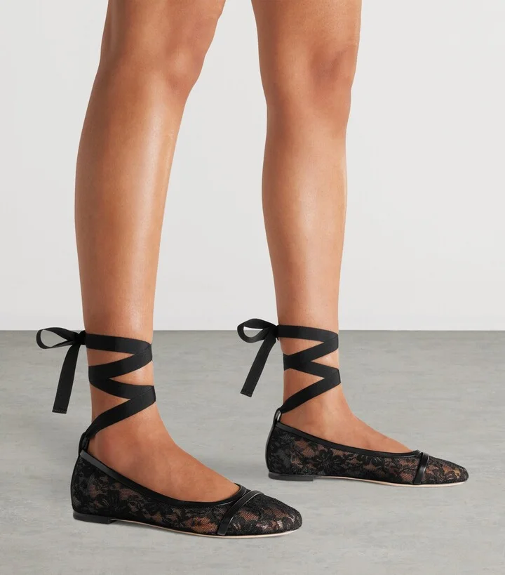 Malone Souliers Lace Sabina Ballet Flats - Image 2