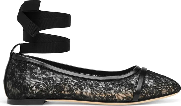 Malone Souliers Lace Sabina Ballet Flats