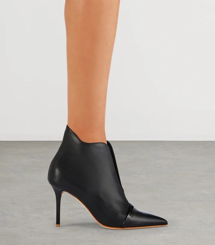 Malone Souliers Leather Cora Heeled Ankle Boots 85 - Image 2
