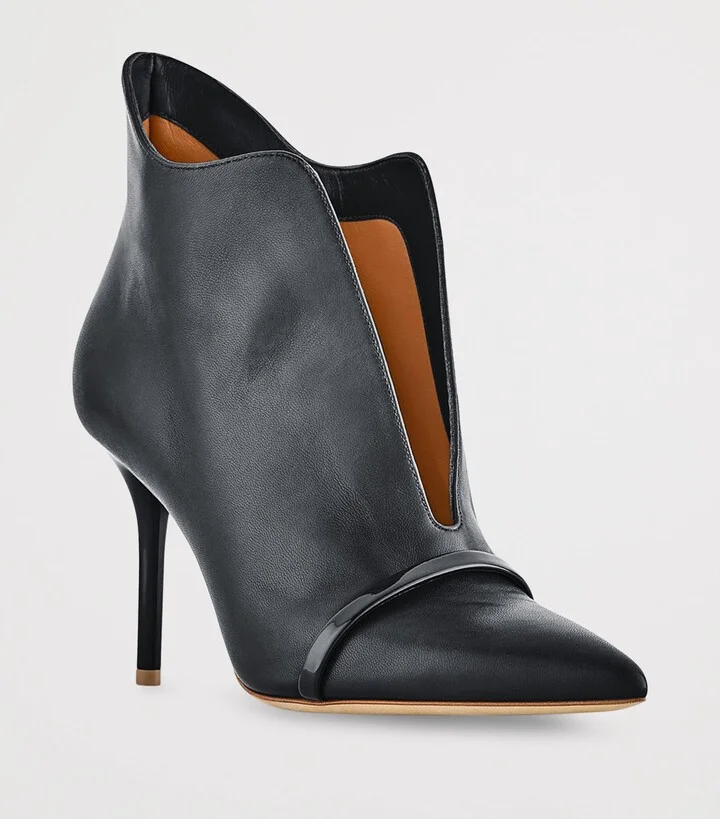 Malone Souliers Leather Cora Heeled Ankle Boots 85 - Image 3
