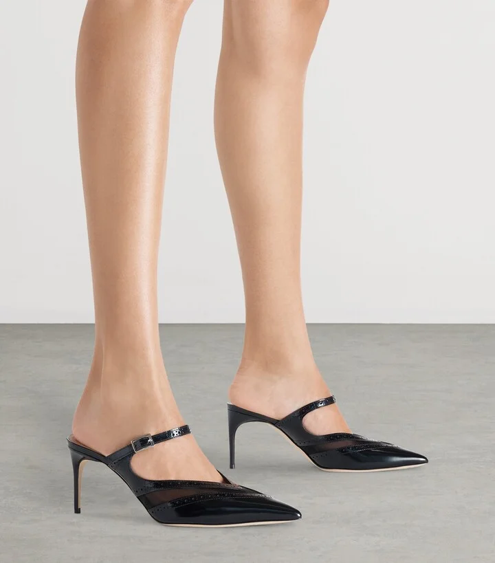 Malone Souliers Leather Cristi Mules 70 - Image 2