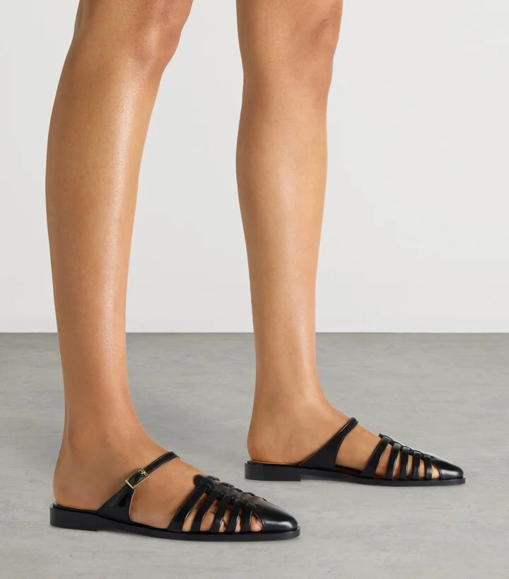 Malone Souliers Leather Eleonora Flat Mules - Image 2