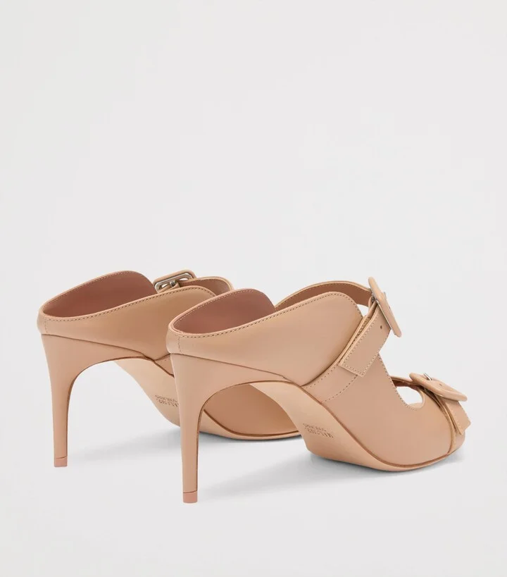Malone Souliers Leather Isobel Heeled Sandals 70 - Image 4
