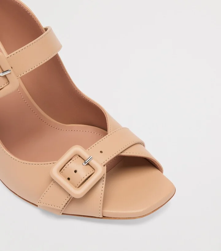 Malone Souliers Leather Isobel Heeled Sandals 70 - Image 5