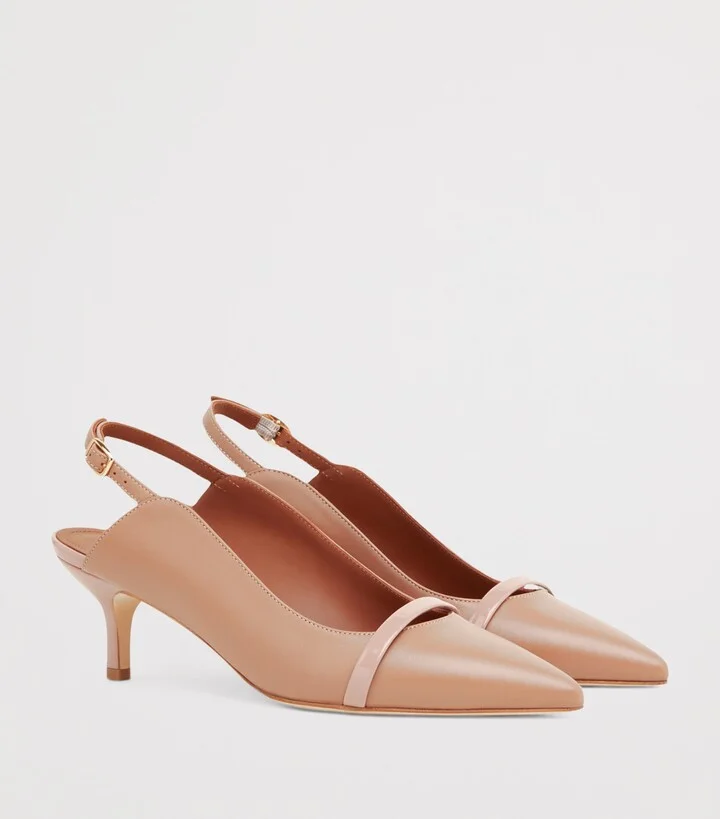 Malone Souliers Leather Marion Slingback Pumps 45 - Image 3