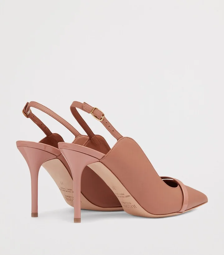 Malone Souliers Leather Marion Slingback Pumps 85 - Image 4