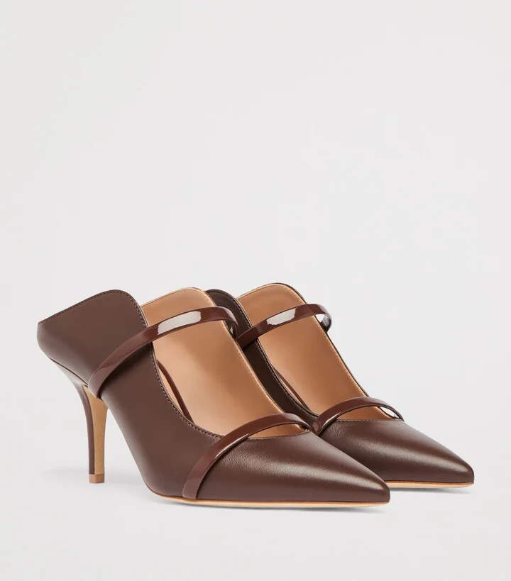 Malone Souliers Leather Maureen Heeled Mules 70 - Image 3