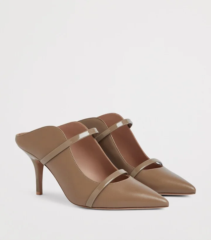 Malone Souliers Leather Maureen Heeled Mules 70 - Image 3