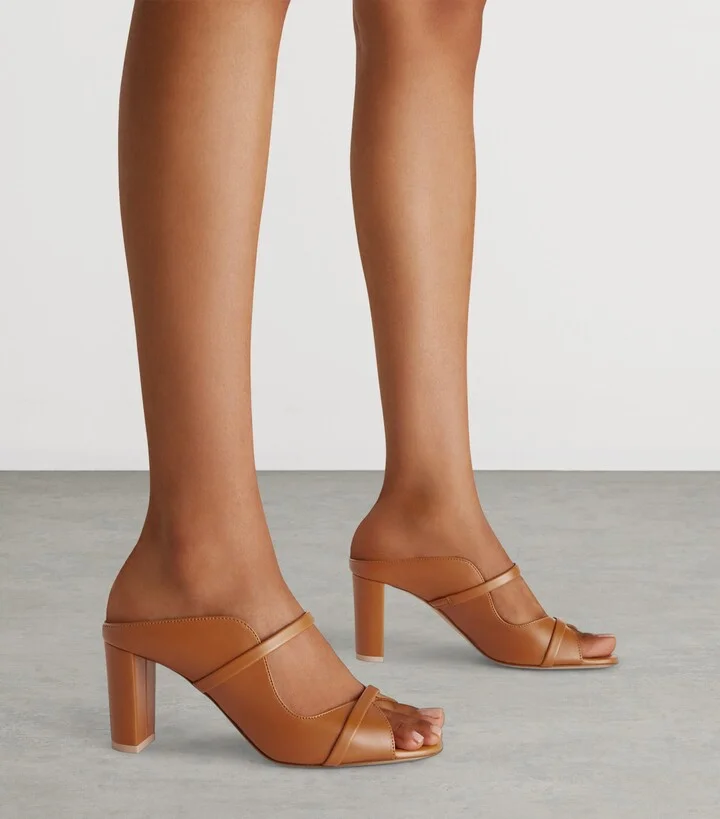 Malone Souliers Leather Norah Heeled Sandals 70 - Image 2