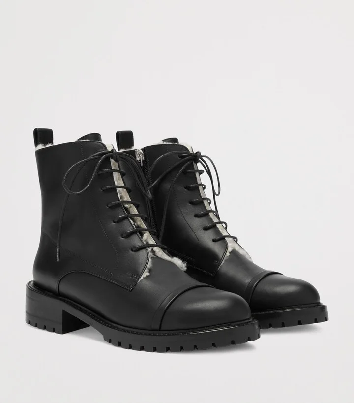 Malone Souliers Leather-Shearling Miller Ankle Boots - Image 3
