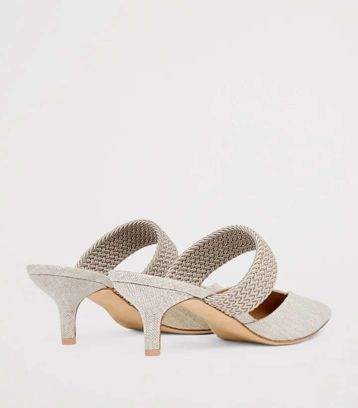 Malone Souliers Linen-Blend Maisie Mules 45 - Image 4