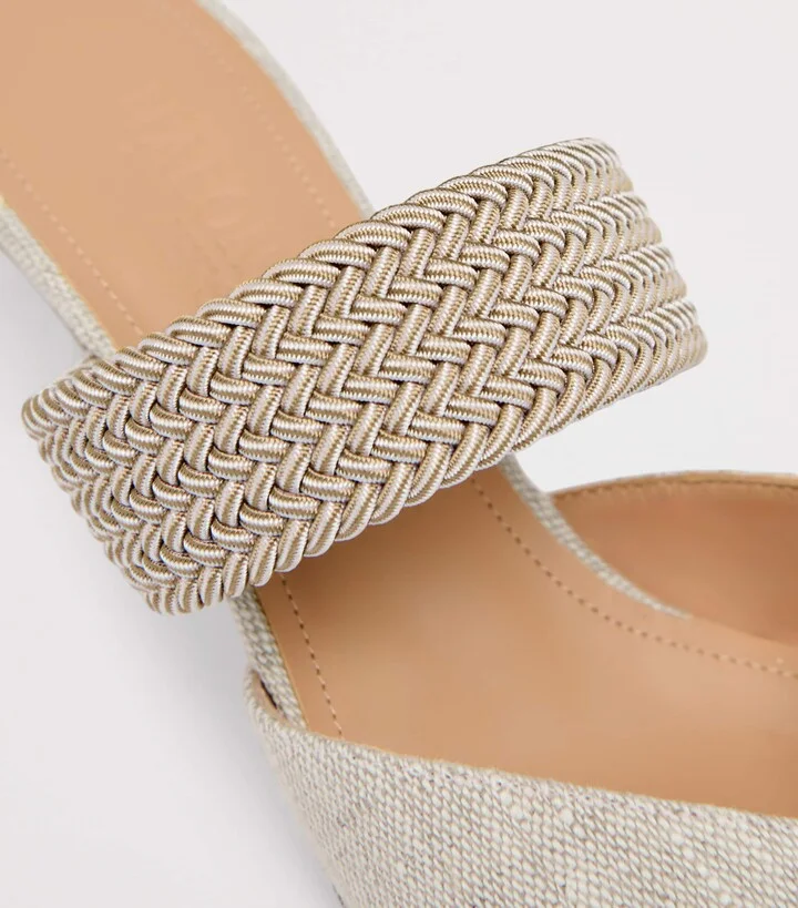 Malone Souliers Linen-Blend Maisie Mules 45 - Image 5