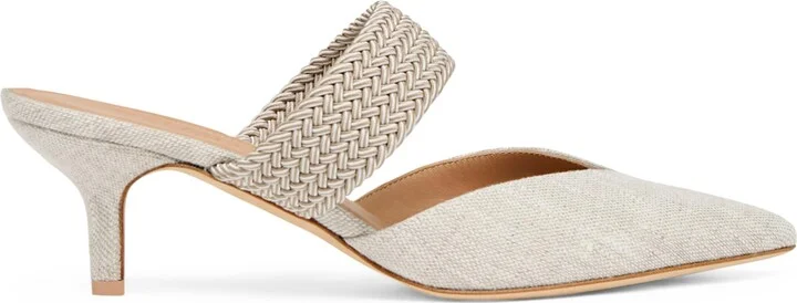 Malone Souliers Linen-Blend Maisie Mules 45