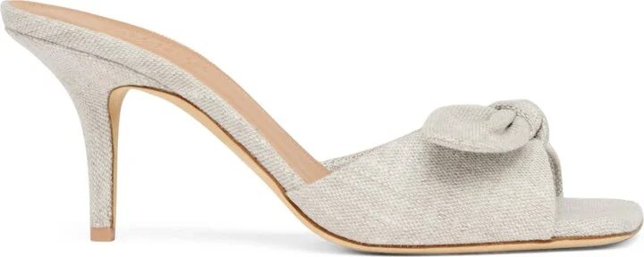 Malone Souliers Linen Vargas Heeled Sandals 70