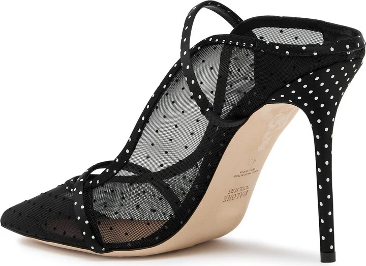 Malone Souliers Maureen 100 Polka-dot Mesh Mules - Image 2