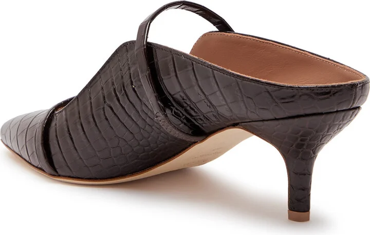 Malone Souliers Maureen 45 Crocodile-effect Leather Mules - Image 2