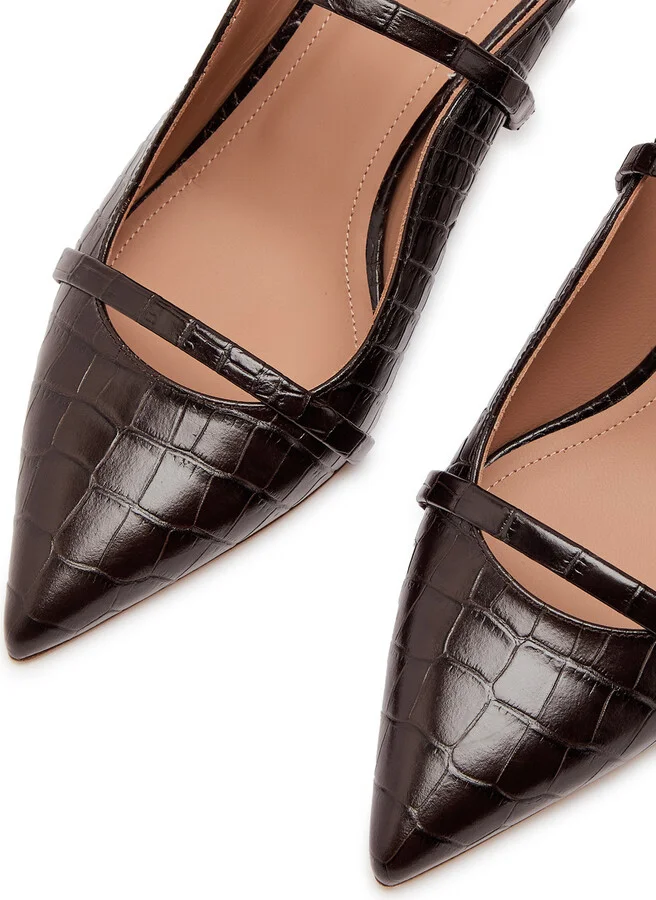 Malone Souliers Maureen 45 Crocodile-effect Leather Mules - Image 3