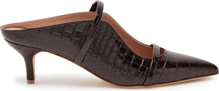 Malone Souliers Maureen 45 Crocodile-effect Leather Mules