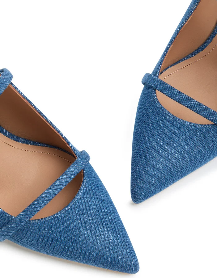 Malone Souliers Maureen 45 Denim Mules - Image 3