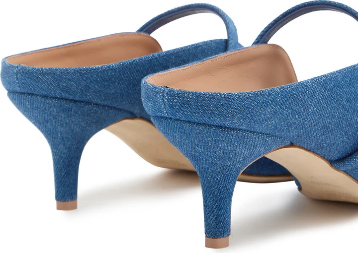 Malone Souliers Maureen 45 Denim Mules - Image 4