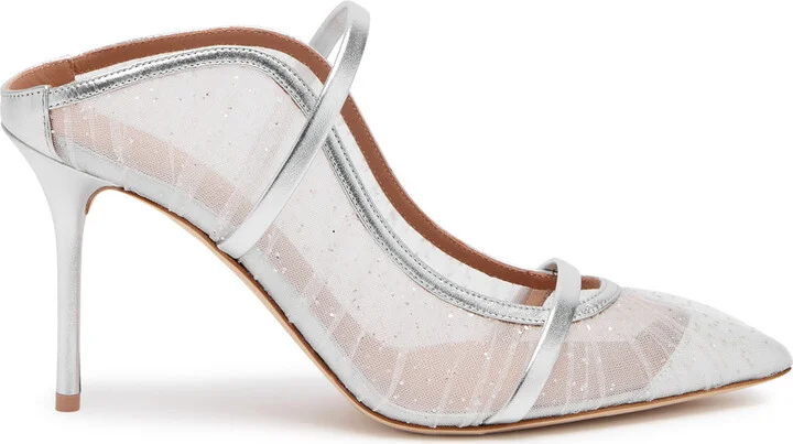 Malone Souliers Maureen 85 Embellished Mesh Mules