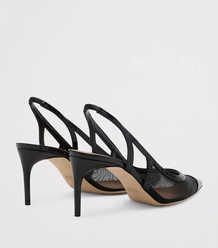 Malone Souliers Mesh Aubrey Slingback Pumps 70 - Image 4