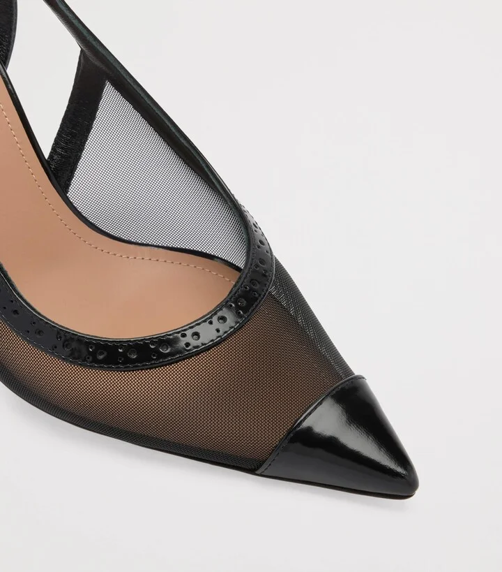 Malone Souliers Mesh Aubrey Slingback Pumps 70 - Image 5