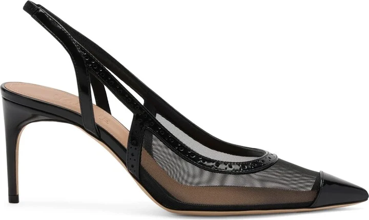 Malone Souliers Mesh Aubrey Slingback Pumps 70