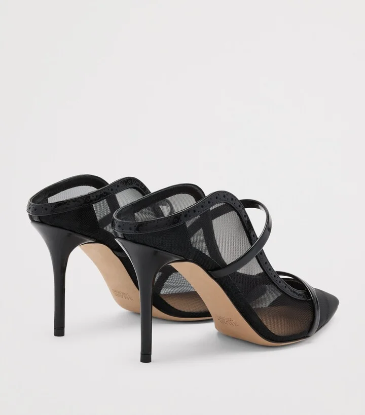 Malone Souliers Mesh Maureen Heeled Mules 85 - Image 4