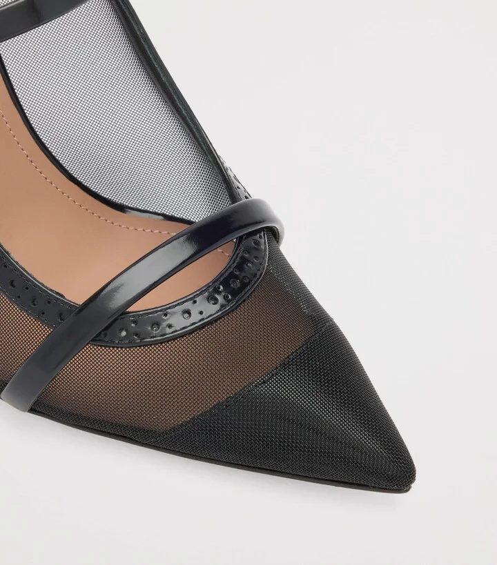 Malone Souliers Mesh Maureen Heeled Mules 85 - Image 5