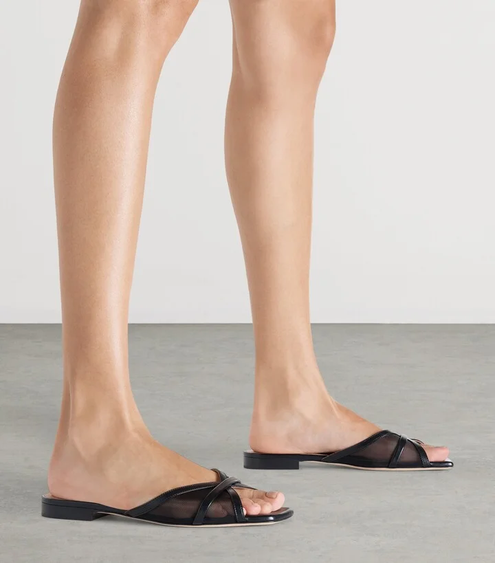 Malone Souliers Mesh Perla Flat Mules - Image 2