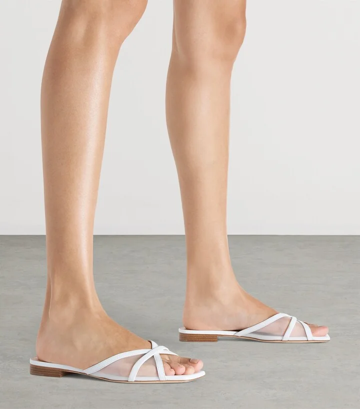 Malone Souliers Mesh Perla Flat Sandals - Image 2