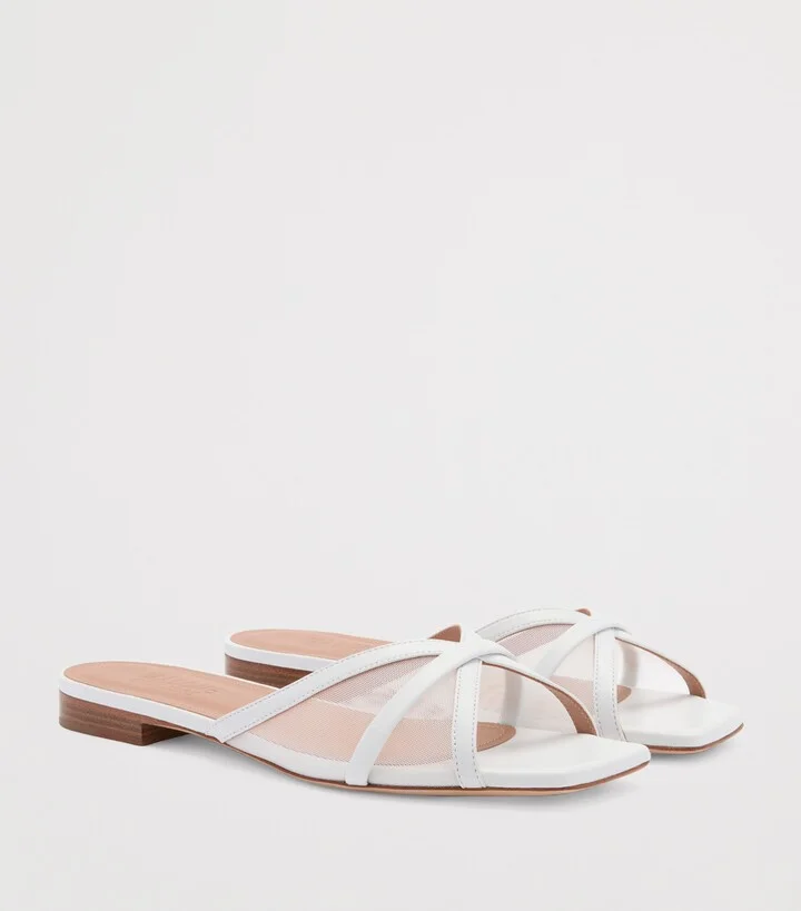 Malone Souliers Mesh Perla Flat Sandals - Image 3