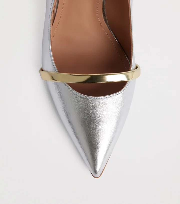 Malone Souliers Metallic Leather Maureen Mules 100 - Image 5
