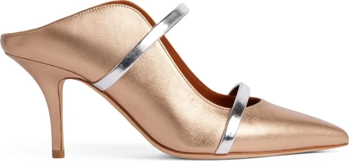 Malone Souliers Metallic Leather Maureen Mules 70