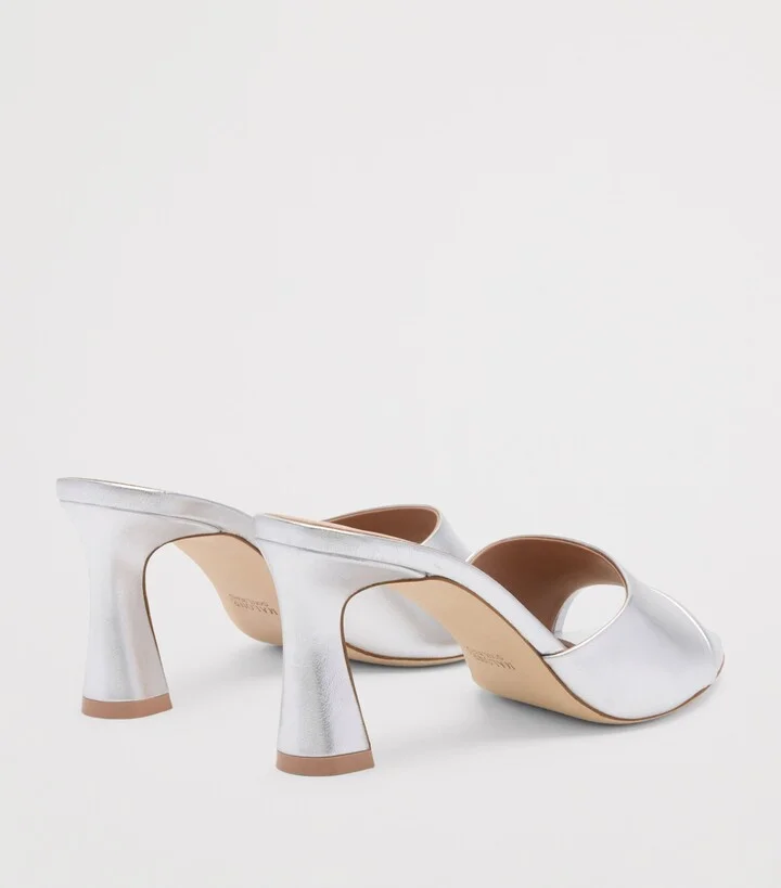 Malone Souliers Metallic Leather Roxanne Mules 70 - Image 4