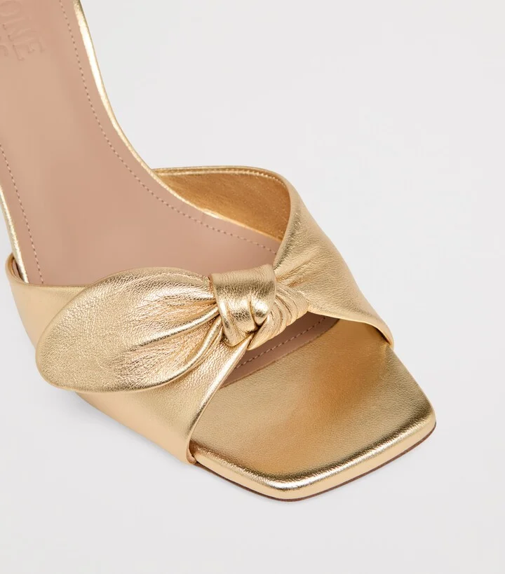 Malone Souliers Metallic Leather Vargas Heeled Sandals 70 - Image 5