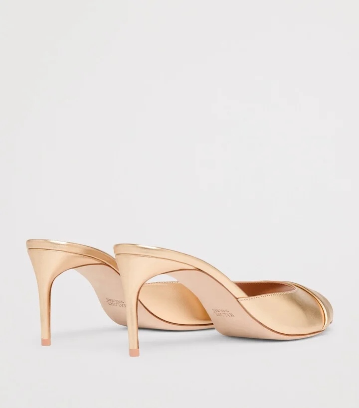 Malone Souliers Metallic Nappa Lumi Heeled Sandals 70 - Image 4