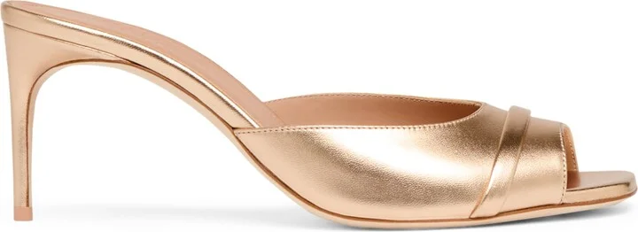 Malone Souliers Metallic Nappa Lumi Heeled Sandals 70