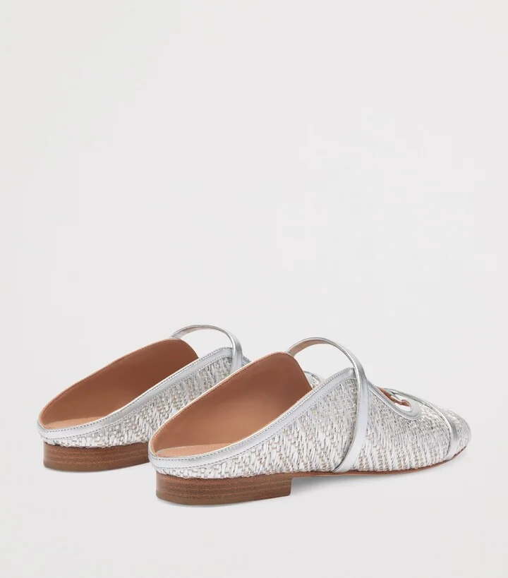 Malone Souliers Metallic Raffia Norah Sandals - Image 4