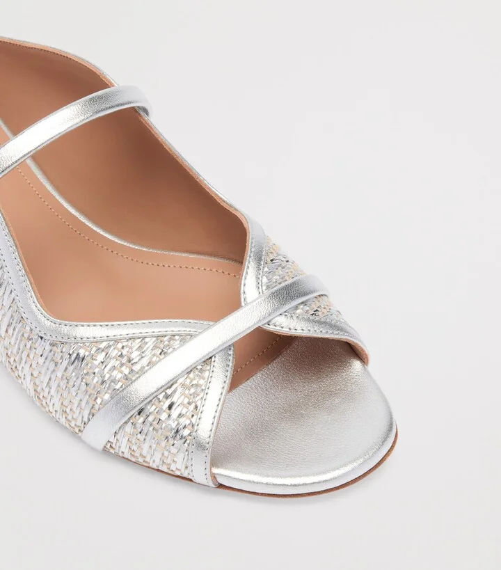 Malone Souliers Metallic Raffia Norah Sandals - Image 5