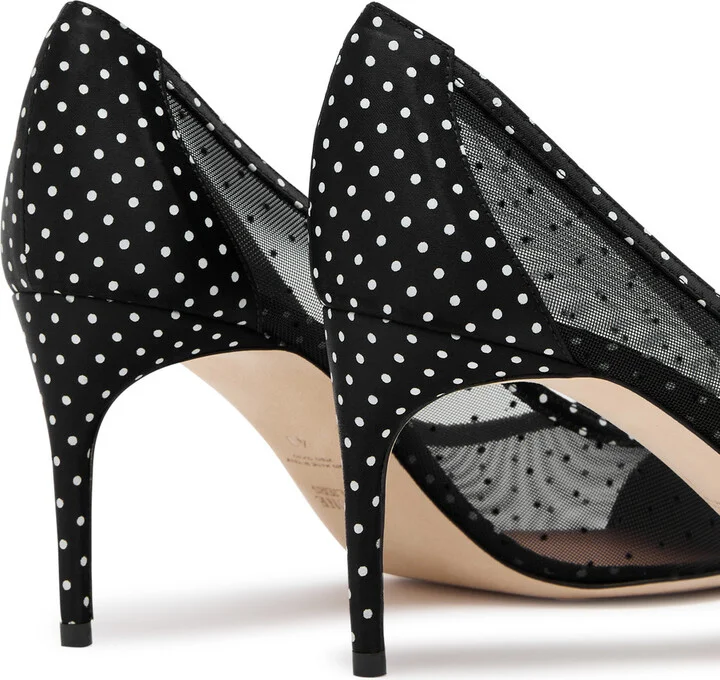Malone Souliers Monroe 70 Polka-dot Mesh Pumps - Image 4