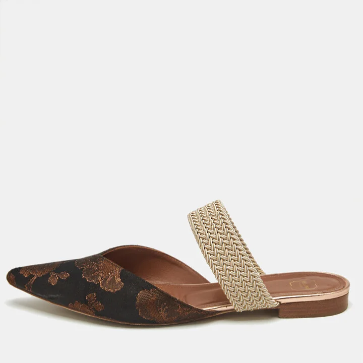 Malone Souliers Multicolor Brocade Fabric Maisie Flat Sandals Size 40
