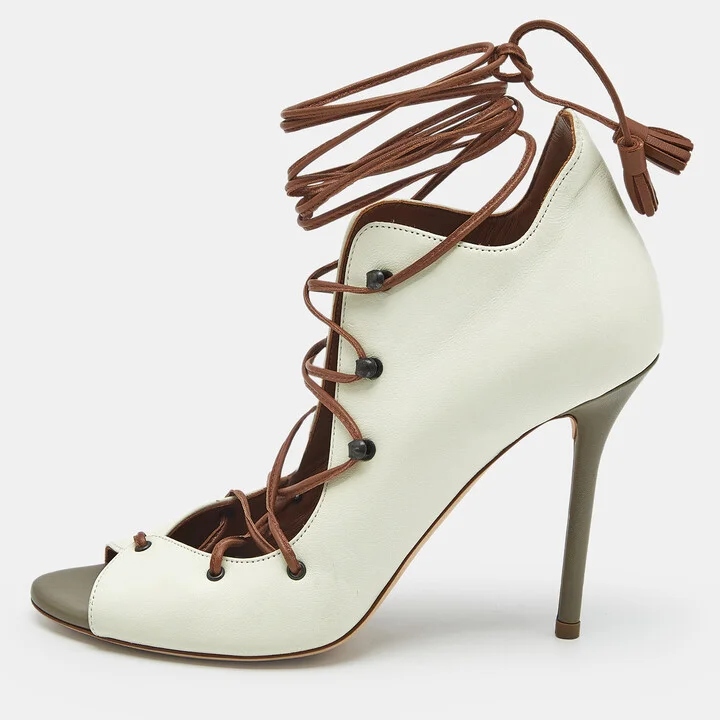Malone Souliers Multicolor Leather Lace Up Pumps Size 37