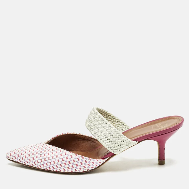 Malone Souliers Multicolor Raffia and Cord Maisie Mules Size 39.5