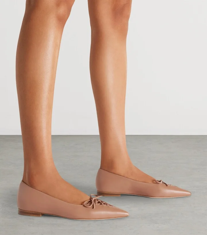 Malone Souliers Nappa Leather Hedy Flat Pumps - Image 2