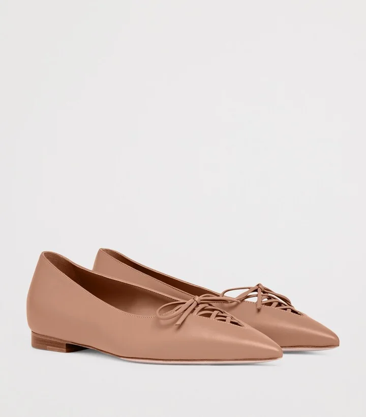Malone Souliers Nappa Leather Hedy Flat Pumps - Image 3