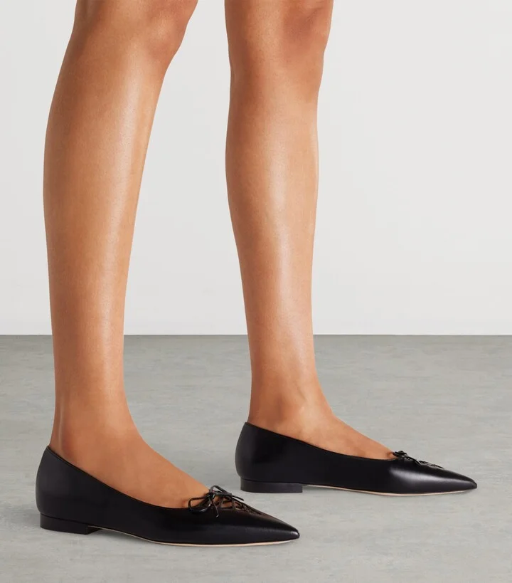 Malone Souliers Nappa Leather Hedy Flat Pumps - Image 2