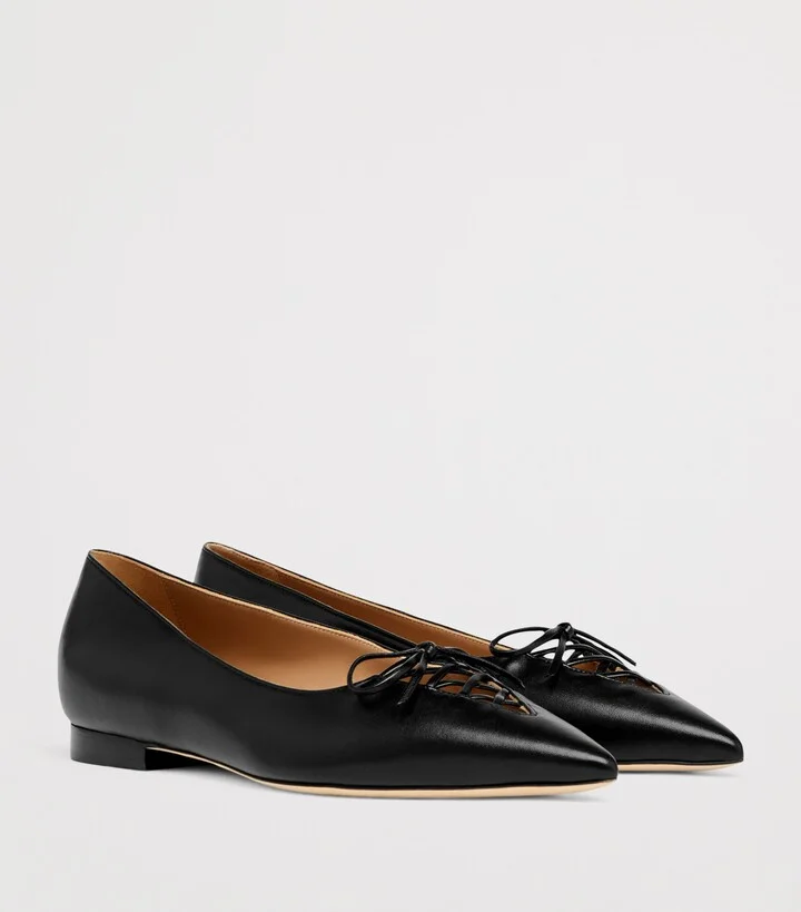 Malone Souliers Nappa Leather Hedy Flat Pumps - Image 3