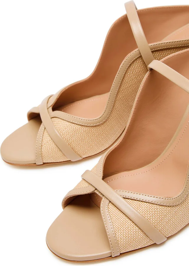 Malone Souliers Norah 70 Raffia Sandals - Image 3